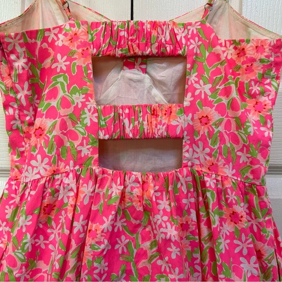 Lilly Pulitzer Pink Mini Dress Size 2 Spaghetti Straps - Picture 12 of 16